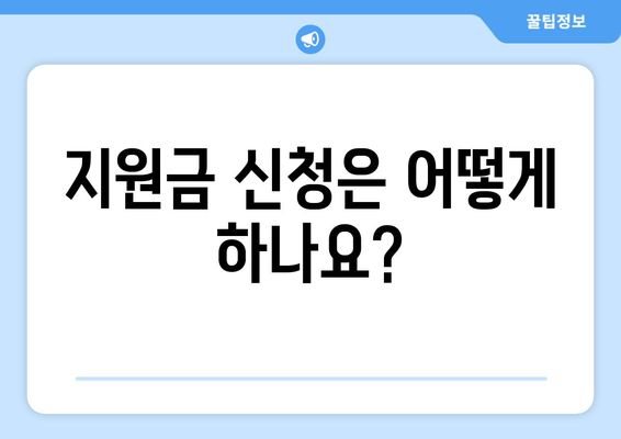 정부에서 제공하는 25만원 민생지원금 신청 방법