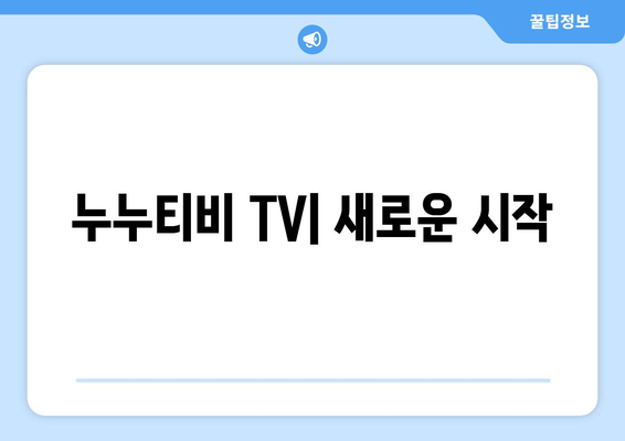 누누티비 후속 서비스 등장: 누누티비 TV