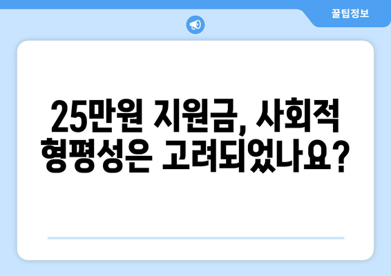 민생 회복을 위한 25만원 지원금: 검토가 필요한 사항