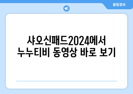 샤오신패드2024에서 누누티비 동영상 시청 법