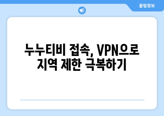 VPN을 사용하여 안전하게 누누티비에 액세스하는 방법