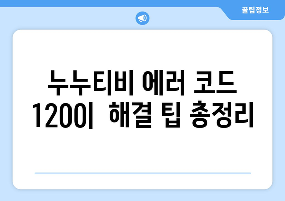 누누티비 에러 코드 1200: 비디오 재생 중 오류