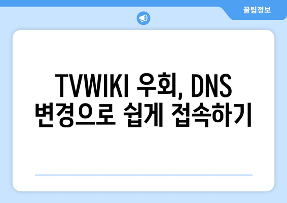 TVWIKI 주소 우회를 위한 DNS 설정 변경 및 새로운 주소 확인