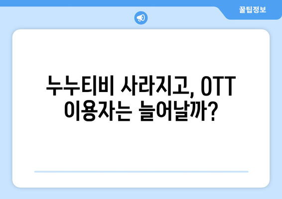 누누티비 사이트 폐쇄: OTT 경제효과