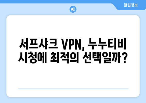 서프샤크 VPN을 통한 누누티비 접속 후기