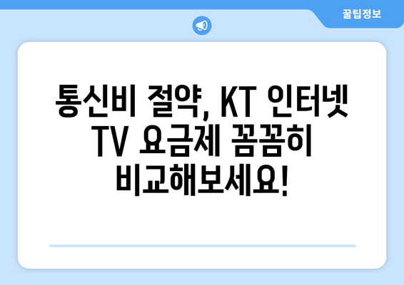 KT 인터넷 TV 가입 요금제 혜택 비교