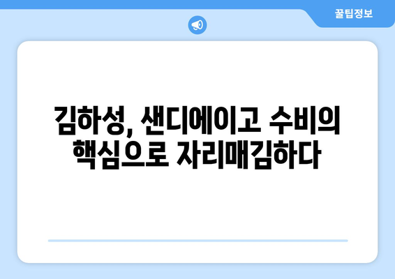 김하성, 메이저리그에서 빛나는 수비력, 샌디에이고의 스타로 자리 잡아