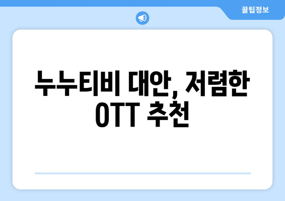 누누티비 대신 4천원으로 OTT 구독하기