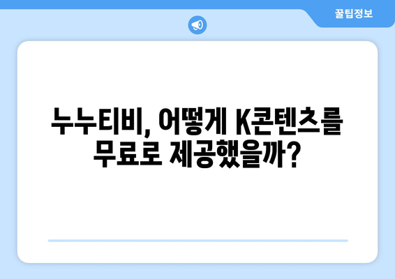 누누티비 사례를 통한 불법 K콘텐츠 유통 전략