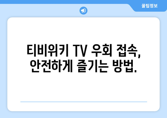 티비위키 TV 우회 사용 방법