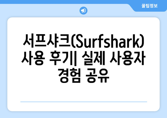 서프샤크(Surfshark): 안전한 VPN 순위와 기능