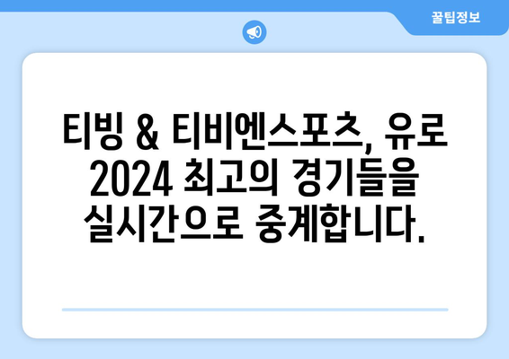 유로 2024 중계(티빙, 티비엔스포츠)