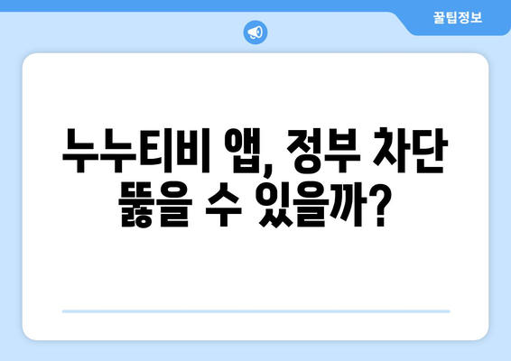 누누티비 전용 앱: 정부 차단 우회 가능할까?