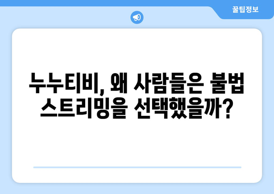 누누티비 엔터테인먼트: 불법 스트리밍 사이트의 흥망 성쇠