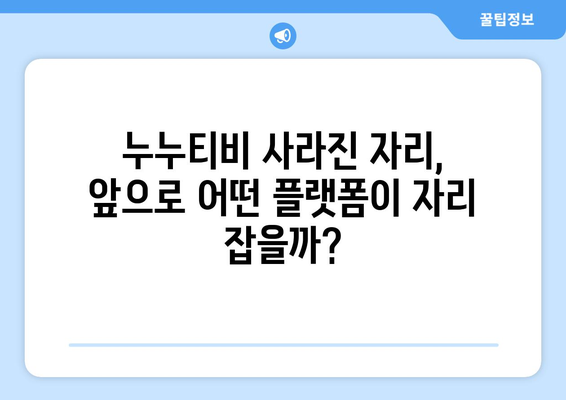 넷플릭스 대안? 불법 스트리밍 사이트 누누티비 종료