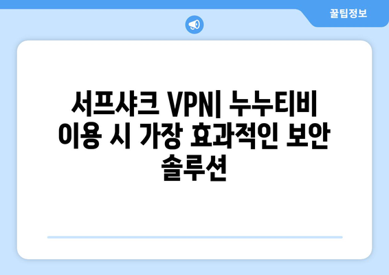 안전한 VPN 서프샤크로 안심한 누누티비 시청