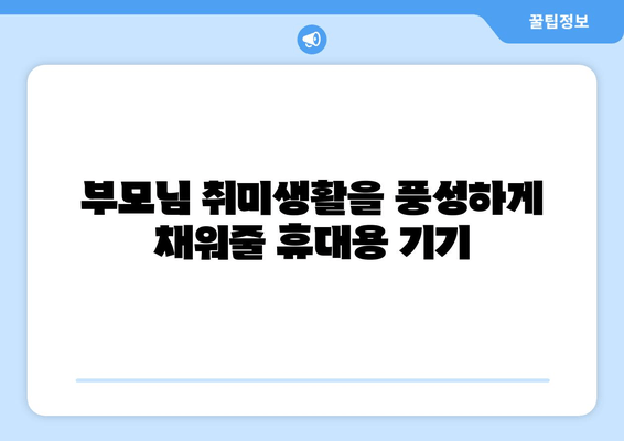 부모님께 드릴 수 있는 훌륭한 휴대용 예능 기기 추천