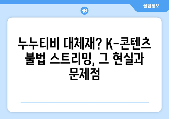 막히지 않는 두 번째 누누티비? K-콘텐츠 불법 스트리밍