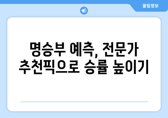 스포츠토토 추천픽으로 명승부 예측