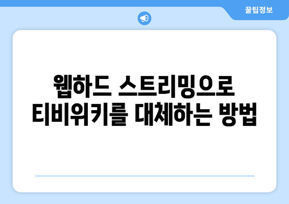 웹하드 스트리밍으로 티비위키 대신 시청