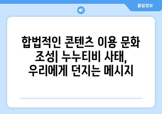 불법 스트리밍 봉쇄: 누누티비 재발 방지 정부 대책