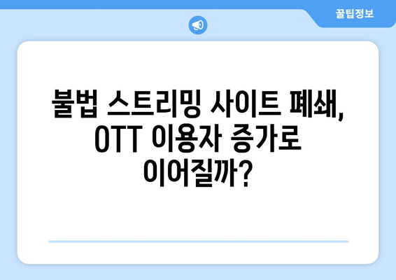 누누티비 사이트 폐쇄: OTT 경제효과 분석