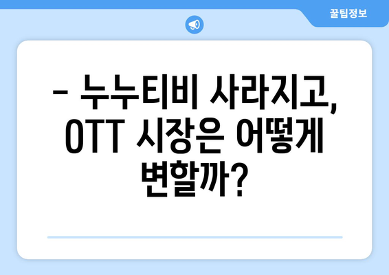 누누티비 폐쇄: OTT 산업에 미치는 영향