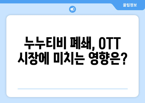 누누티비 사이트 폐쇄: OTT 경제효과