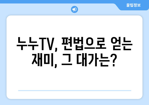 누누티비 (누누TV): 불법 선을 넘은 편리함