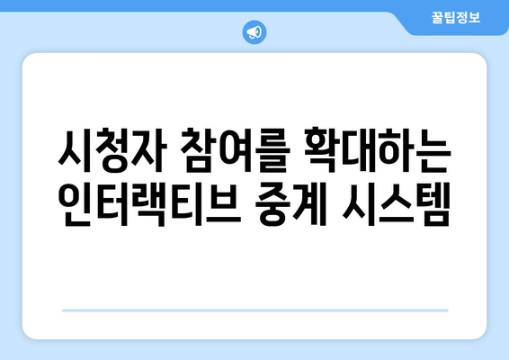 스포츠 중계를 위한 최신 오디오 및 비디오 기술