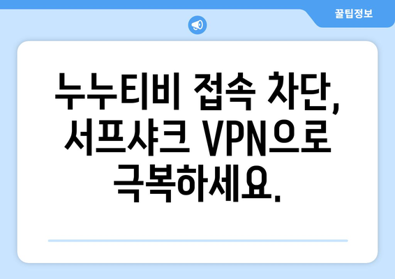 빠른 VPN 서프샤크로 누누티비 차단 극복