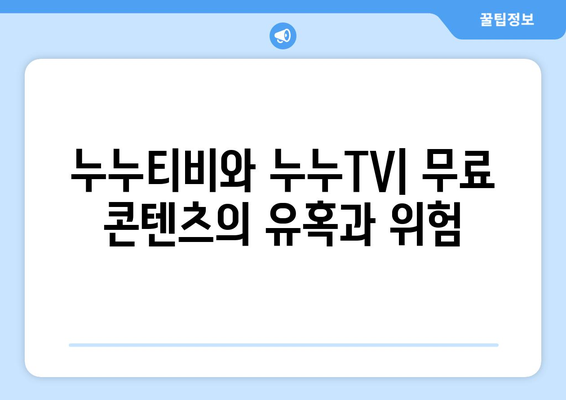 누누티비와 누누TV에 대해