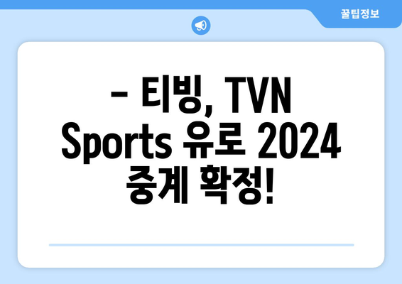 유로 2024 중계 (티빙, TVN Sports, 스포티비 미방송)