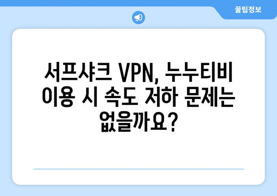 서프샤크 VPN이 누누티비 사용에 안전한가?