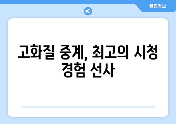 유튜브에서 실시간 스포츠 중계 시청 꿀팁