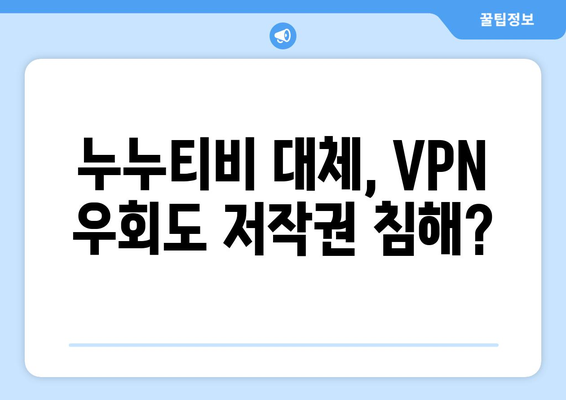 누누티비 대체 VPN 주소 우회 이용 공모자 저작권 침해 처벌