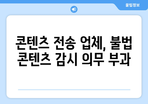 매출 10억 콘텐츠 전송 업체에 의무 부과, 제2의 누누티비 방지