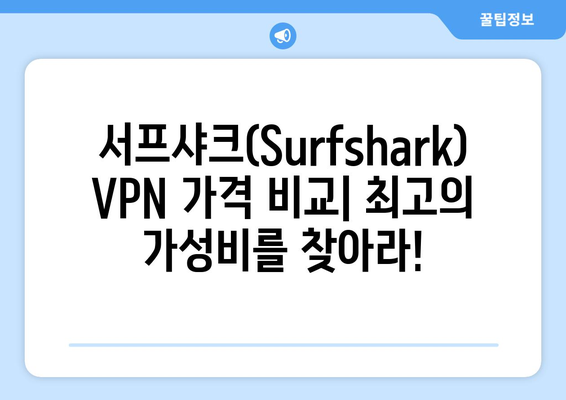 서프샤크(Surfshark): 안전한 VPN 순위와 기능