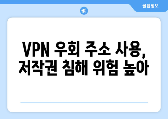 VPN 우회 주소 사용시 저작권 법적 처벌 주의