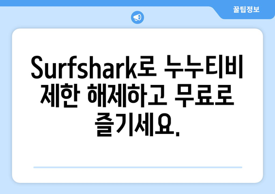 빠른 VPN Surfshark로 누누티비 무료 시청하기