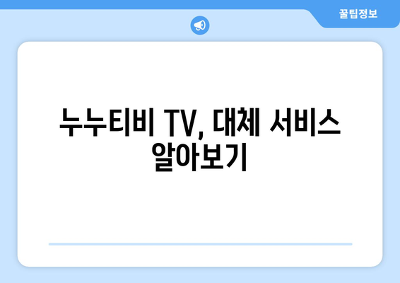 누누티비 TV: 알아두면 좋은 것들