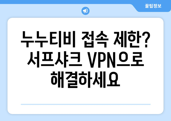 서프샤크 VPN으로 누누티비를 안전하게 즐기기