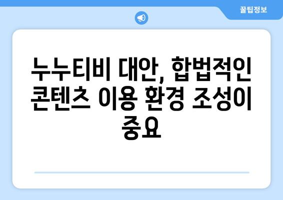 누누티비 재생 방지: 정부의 불법 정보 유통 차단 추진