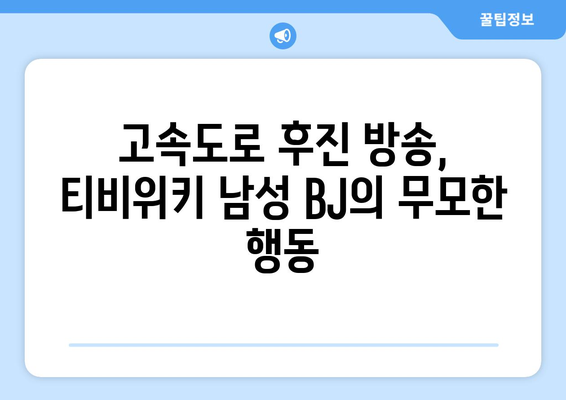 티비위키 남성 BJ 운전 중 사고 위험 