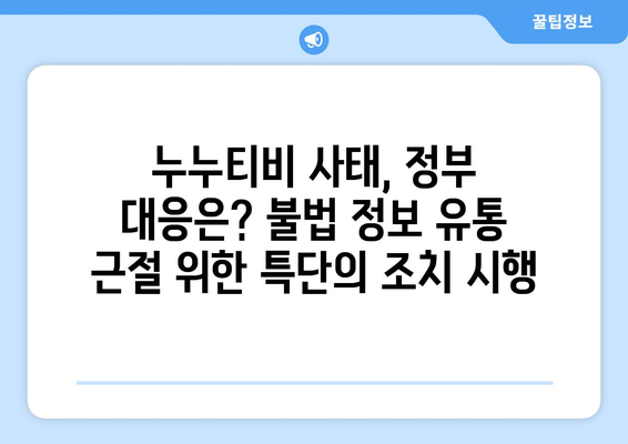 누누티비 재발 방지: 정부, 불법 정보 유통 차단 추진