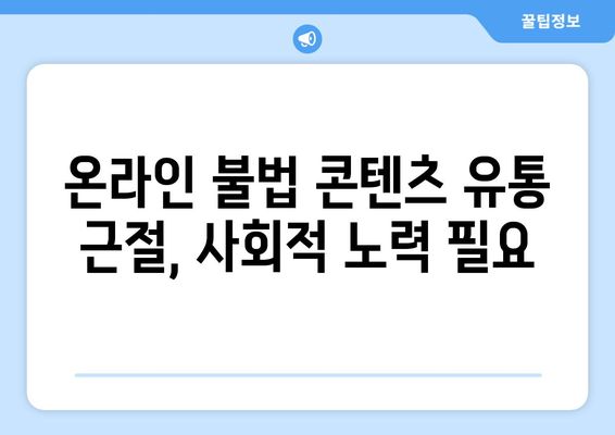 누누티비 재발 방지: 불법정보 유통 차단 추진