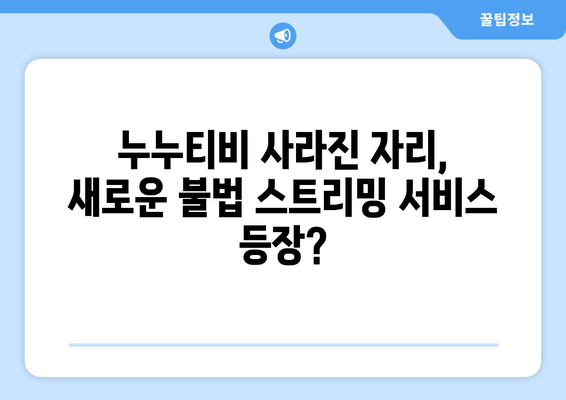 누누티비 종료 사유: 자체 앱까지 발표했는데?