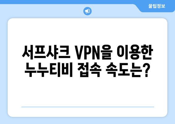 서프샤크 VPN을 통한 누누티비 접속 후기