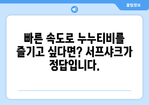 빠른 VPN 서프샤크 추천, 누누티비 문제 해결 가능