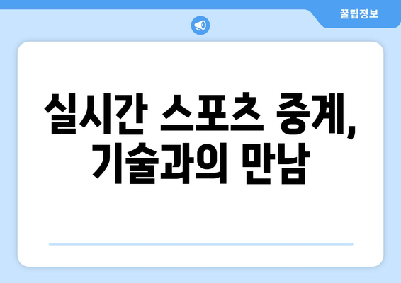 실시간 스포츠 중계의 도전과 기회